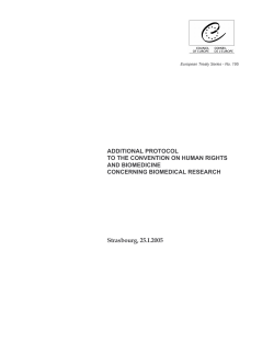 Additional Protocol to the Convention on Human