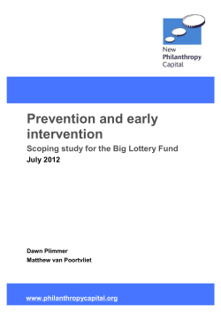 Prevention and early intervention