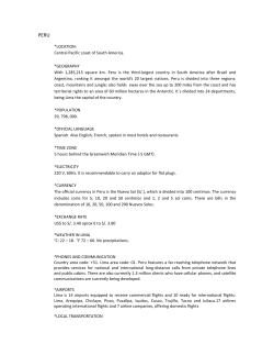 LOCATION: Central Pacific coast of South America