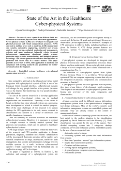 State of the Art in the Healthcare Cyber-physical Systems