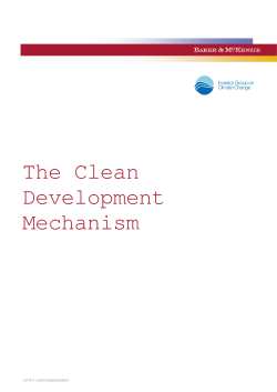 The Clean Development Mechanism