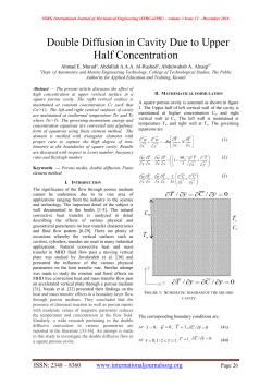Double Diffusion in Cavity Due to Upper Half
