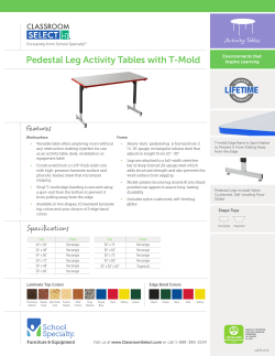 Pedestal Leg Activity Tables with T-Mold