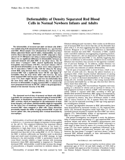 Deformability of Density Separated Red Blood Cells in