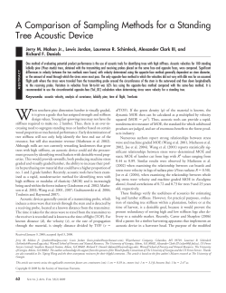 A Comparison of Sampling Methods for a Standing