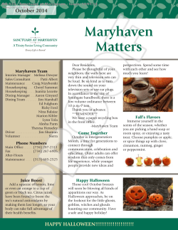 Maryhaven Matters - Trinity Health Senior Communities