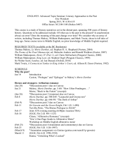 ATS Lit Approaches syllabus