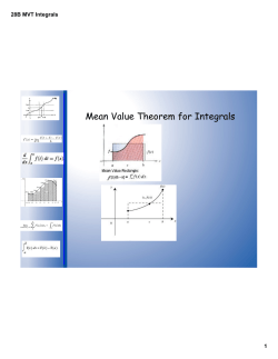 Mean Value Theorem for Integrals