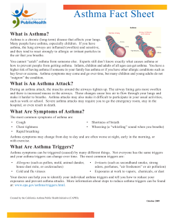 Asthma Fact Sheet - California Breathing