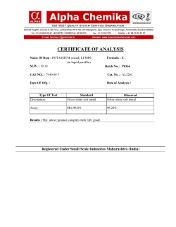 Potassium (metal) Lumps - laboratorychemicals.in