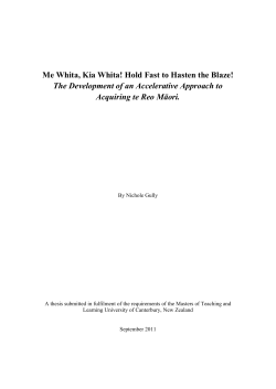 Master master copy 04-05-12 - Te Taura Whiri i te Reo Māori