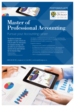 Master of Professional Accounting