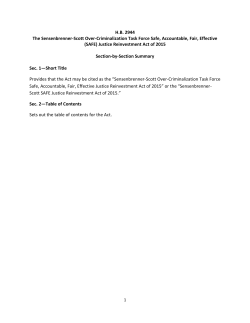 SAFE Justice Act Section-by-Section