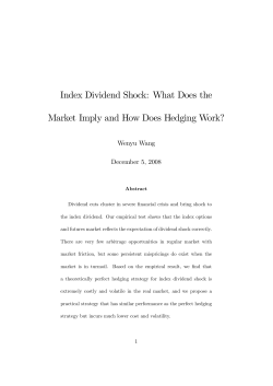 Index Dividend Shock: What Does the Market Imply and How Does