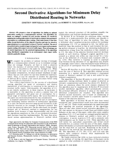 Second Derivative Algorithms far Minimum Delay Distributed
