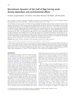 Recruitment dynamics of the Gulf of Riga herring stock: density