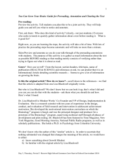 1 You Can Grow Your Brain: Guide for Prereading, Annotation and