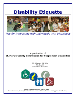 Disability Etiquette