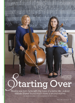 Fleeing war-torn Syria with the hope of a better life, violinist Mariela