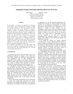 Automatic Feature Detection and Pose Recovery for Faces