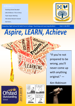 Aspire, LEARN, Achieve - Tarporley High School