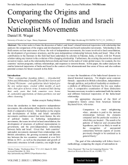 Comparing the Origins and Developments of Indian and Israeli