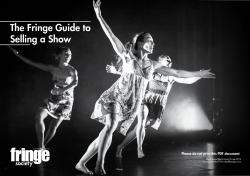 The Fringe Guide to Selling a Show