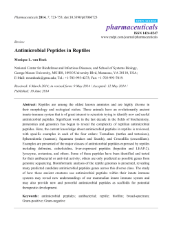 Antimicrobial Peptides in Reptiles