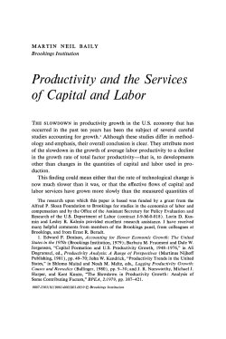 Productivity and the Services of Capital and Labor