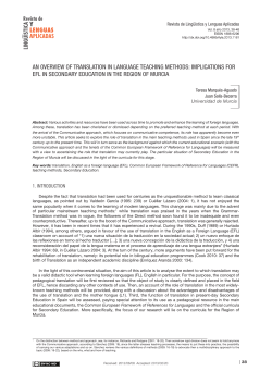 AN OVERVIEW OF TRANSLATION IN LANGUAGE TEACHING