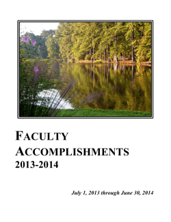 faculty accomplishments - Clayton State University