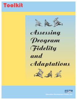 Assessing Program Fidelity and Adaptations