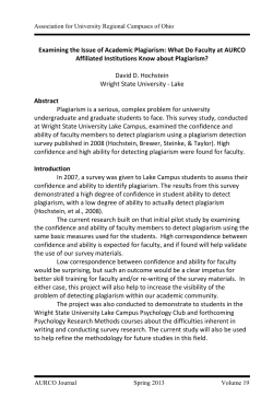 Examining the Issue of Academic Plagiarism: What Do Faculty at