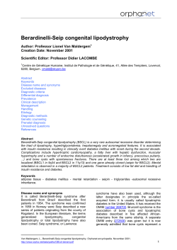 Berardinelli-Seip congenital lipodystrophy