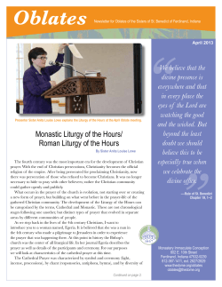 Monastic Liturgy of the Hours/ Roman Liturgy of the Hours