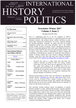Newsletter Winter 2017 Volume 2, Issue 2