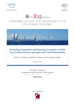 Promoting Competition and Deterring Corruption in