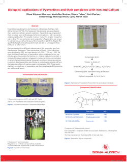 Biological applications of pyoverdines - Sigma