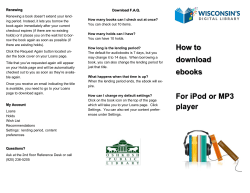 How to ebooks For iPod or MP3 player