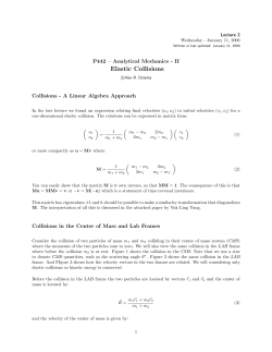 Elastic Collisions