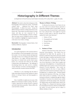 Historiography in Different Themes - South Eastern University of Sri