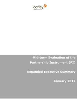 Mid-term Evaluation of the Partnership Instrument (PI) Expanded