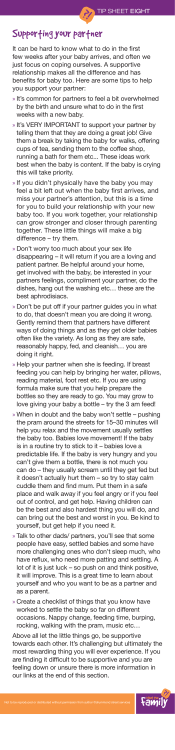 Supporting your partner