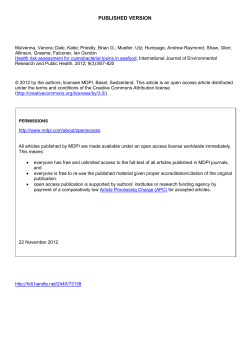 Health Risk Assessment for Cyanobacterial Toxins in Seafood