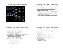 Hubble classification scheme Catalogs and Atlases of Galaxies