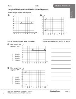 Length of Horizontal and Vertical Line Segments