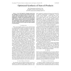 Optimized Synthesis of Sum-of