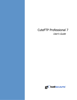 CuteFTP Professional 7 User`s Guide
