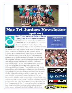 Mac Tri Juniors Newsletter