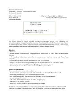 Syllabus - Tennessee State University